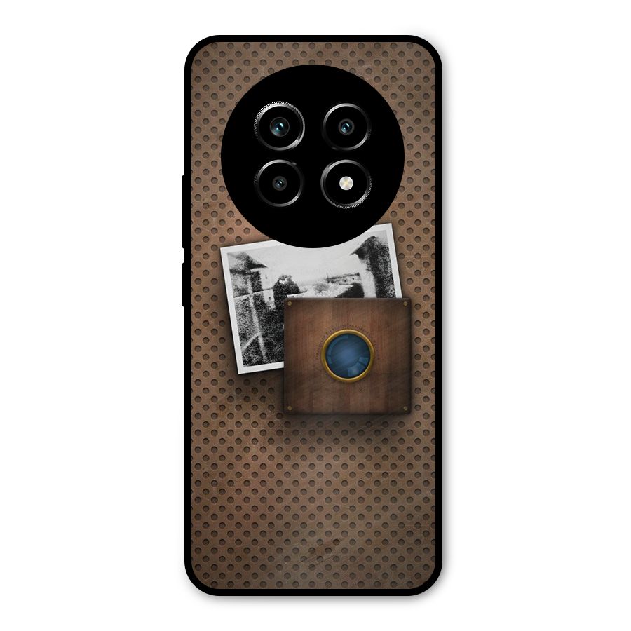 Vintage Wood Camera Metal Back Case for Realme 13 Pro