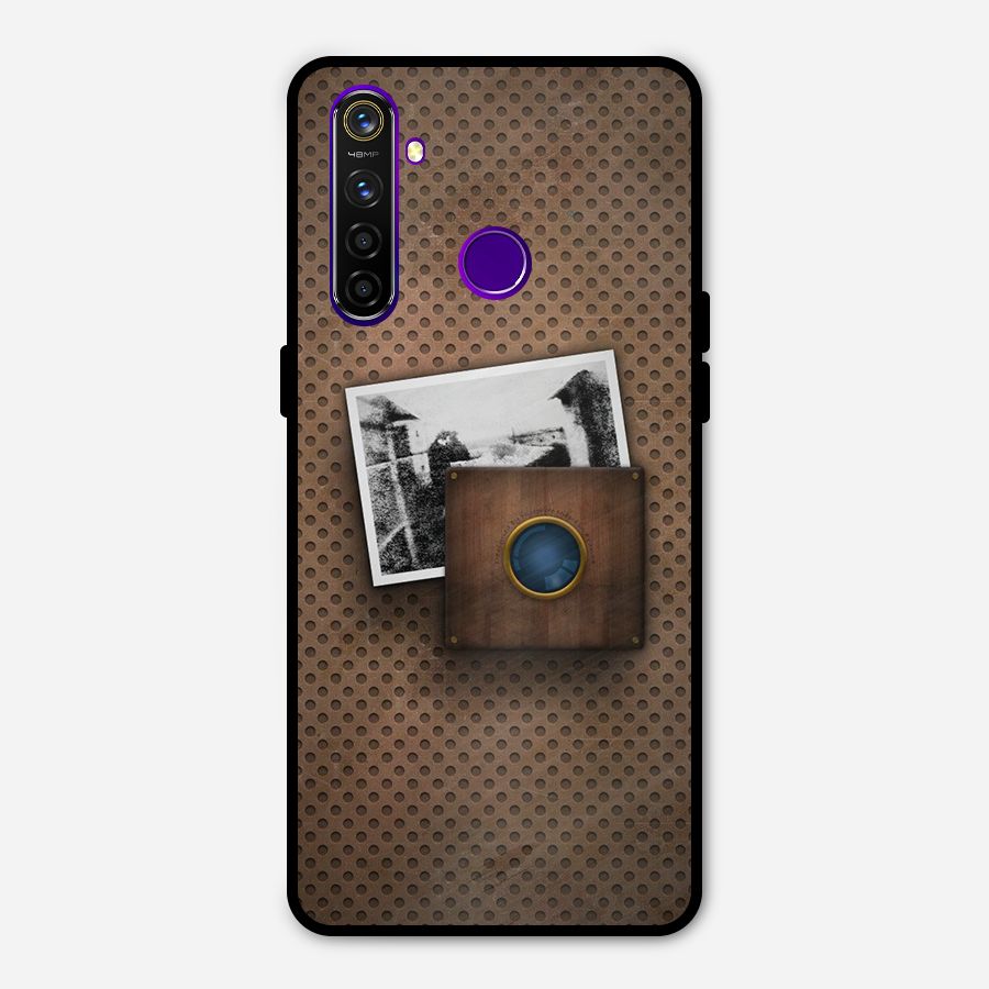 Vintage Wood Camera Metal Back Case for Realme 5 Pro
