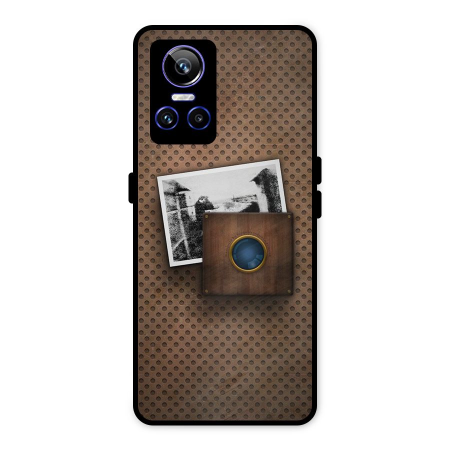 Vintage Wood Camera Metal Back Case for Realme GT Neo 3