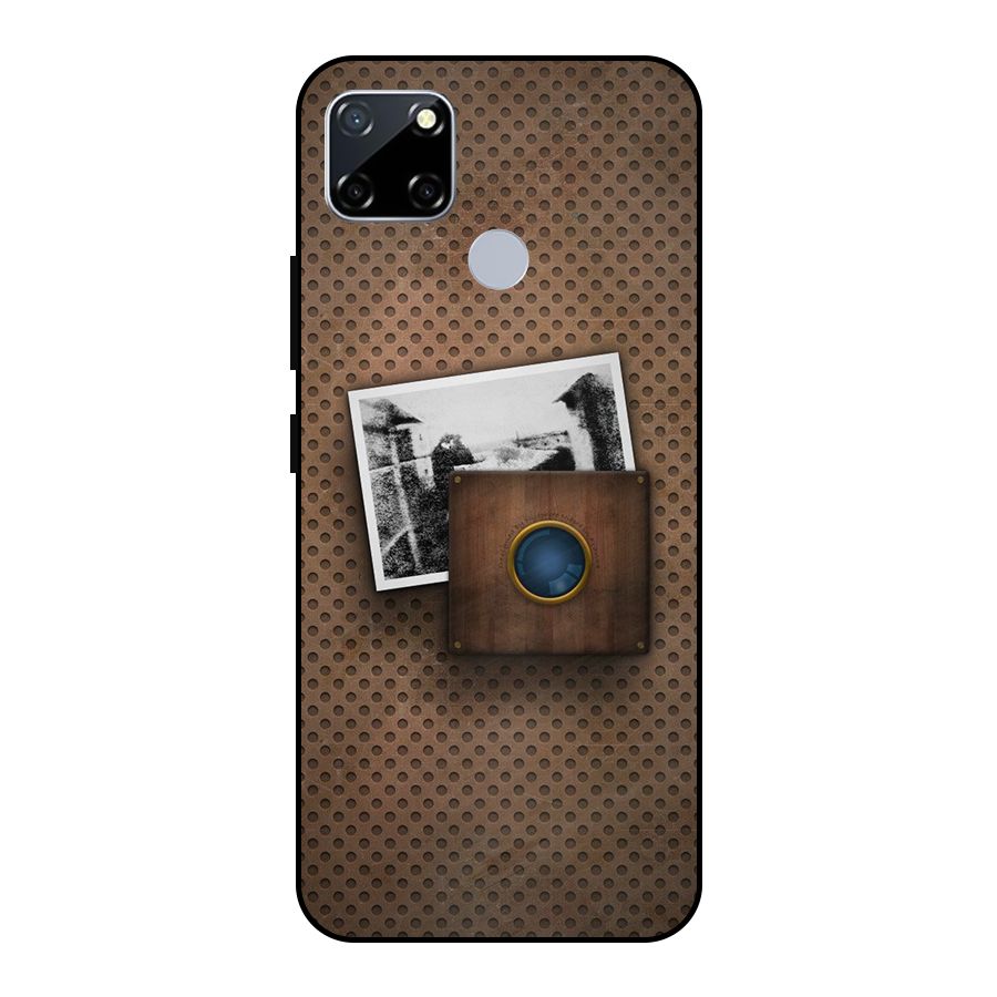 Vintage Wood Camera Metal Back Case for Realme Narzo 20