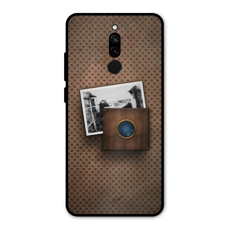 Vintage Wood Camera Metal Back Case for Redmi 8
