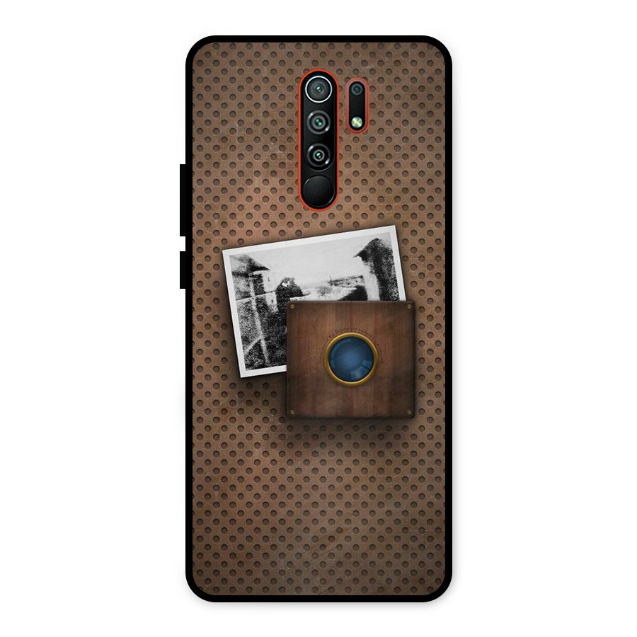 Vintage Wood Camera Metal Back Case for Redmi 9 Prime