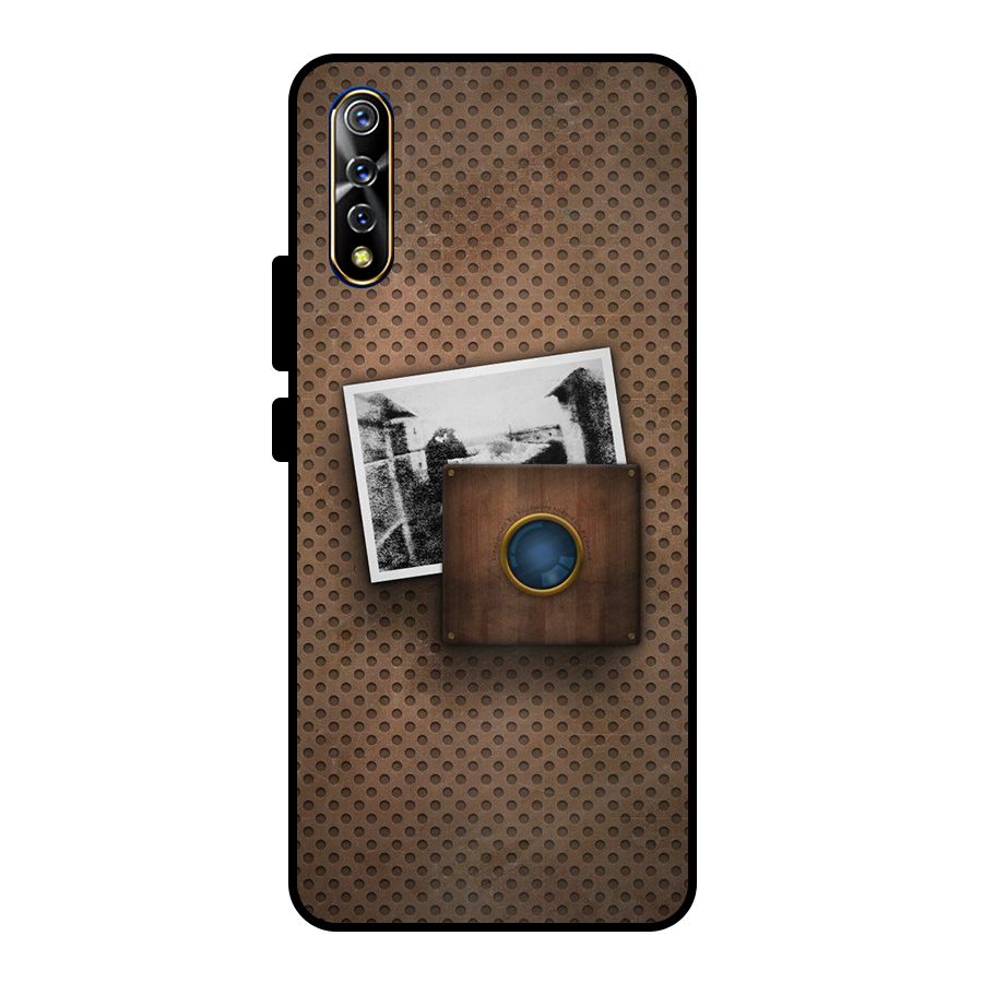 Vintage Wood Camera Metal Back Case for Vivo S1