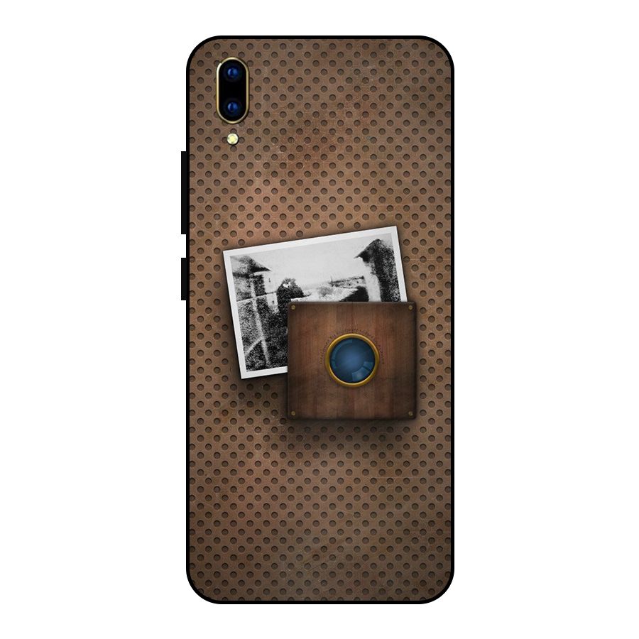 Vintage Wood Camera Metal Back Case for Vivo V11 Pro