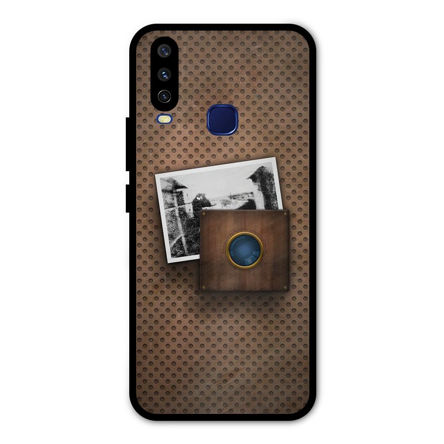 Vintage Wood Camera Metal Back Case for Vivo V17