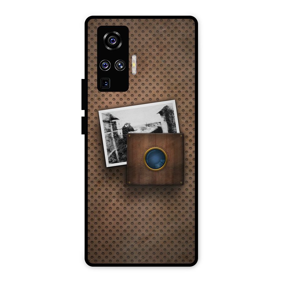 Vintage Wood Camera Metal Back Case for Vivo X50 Pro
