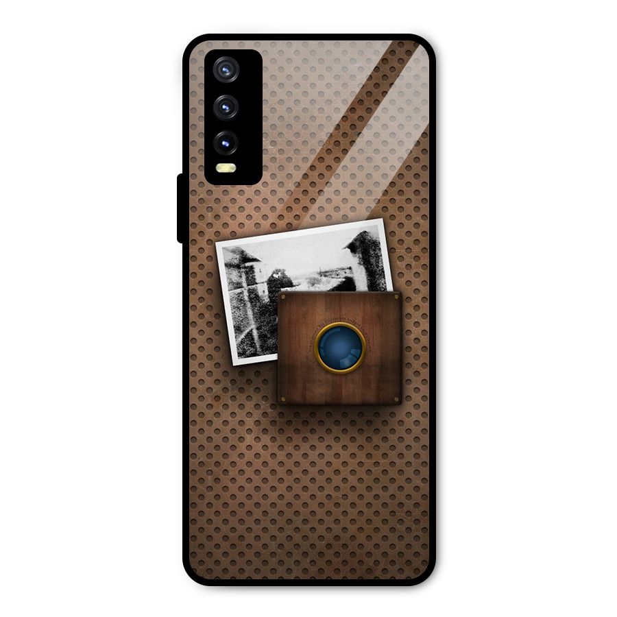 Vintage Wood Camera Metal Back Case for Vivo Y20g