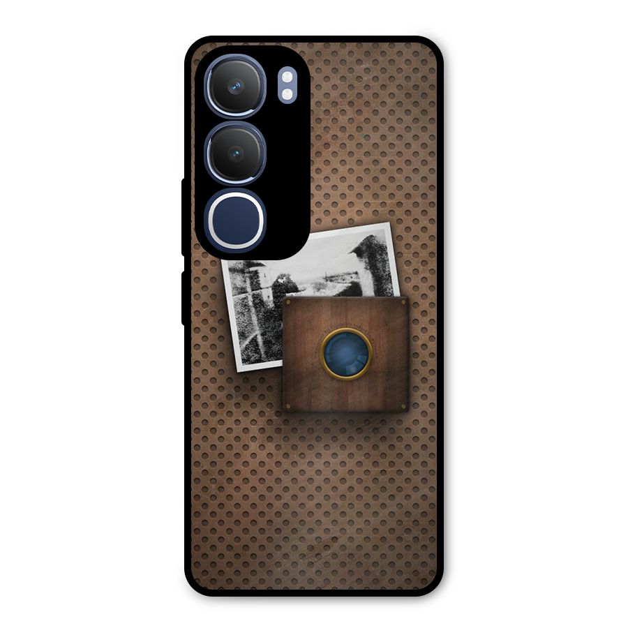 Vintage Wood Camera Metal Back Case for Vivo Y29