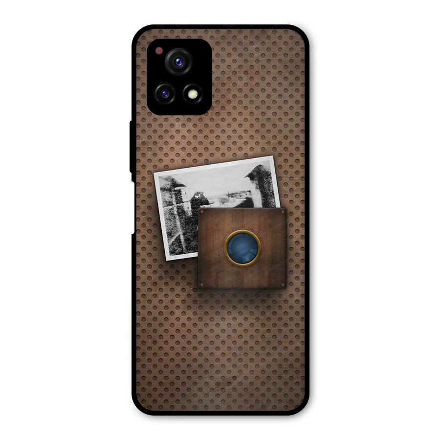 Vintage Wood Camera Metal Back Case for Vivo Y72 5G