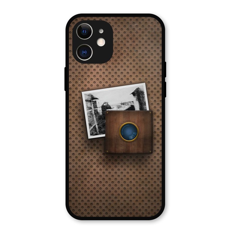 Vintage Wood Camera Metal Back Case for iPhone 12
