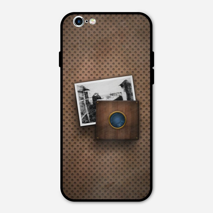 Vintage Wood Camera Metal Back Case for iPhone 6 6s