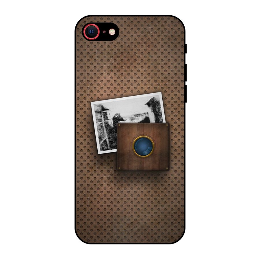 Vintage Wood Camera Metal Back Case for iPhone 7