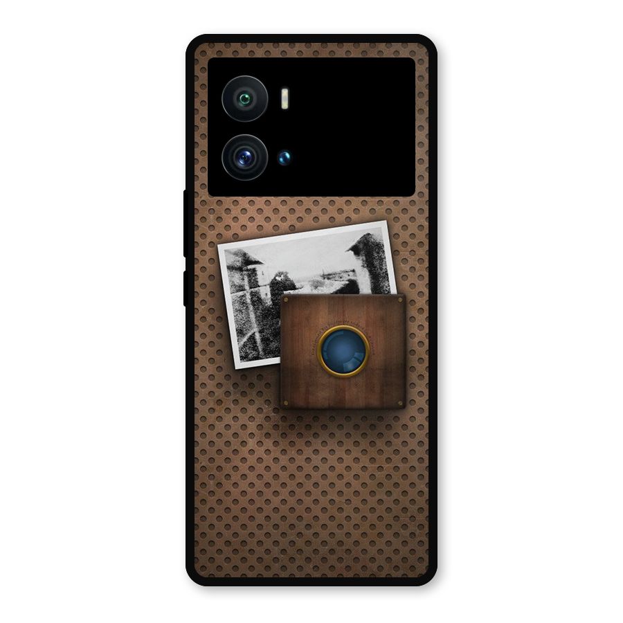 Vintage Wood Camera Metal Back Case for iQOO 9 Pro