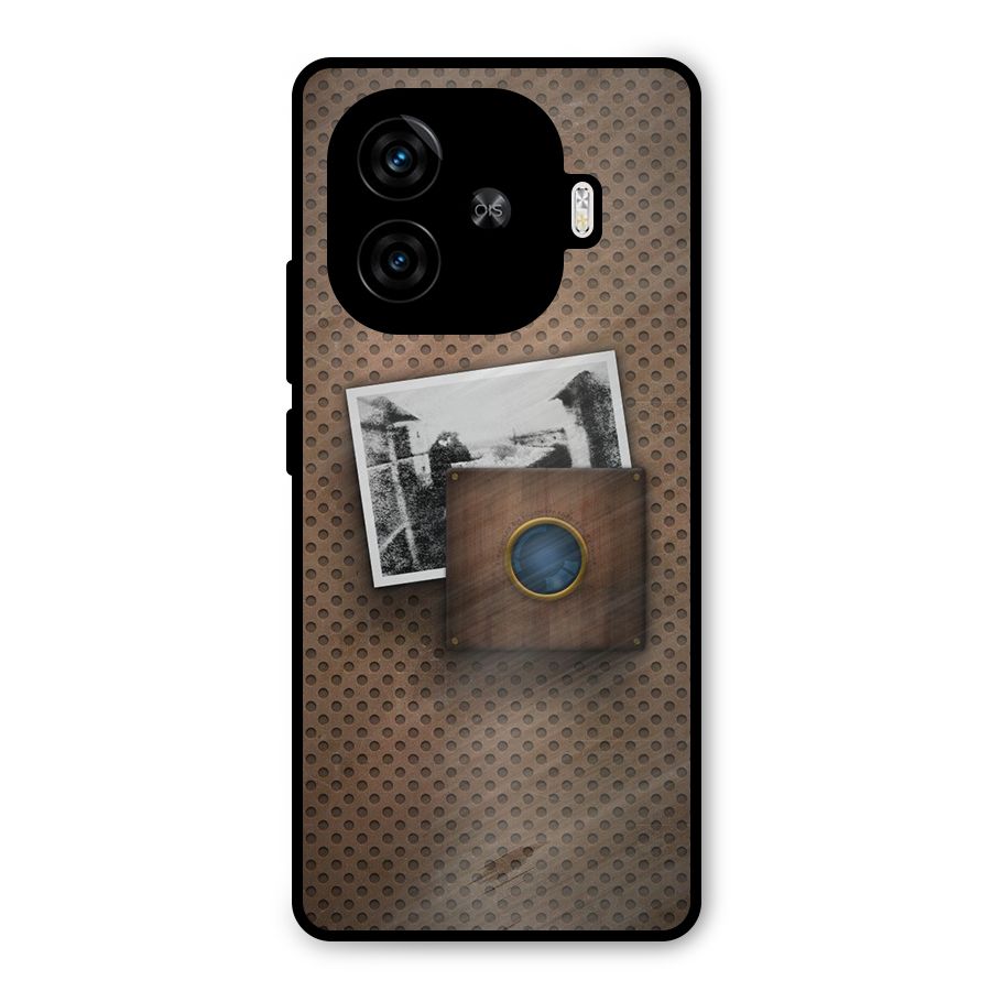 Vintage Wood Camera Metal Back Case for iQOO Z9 Turbo