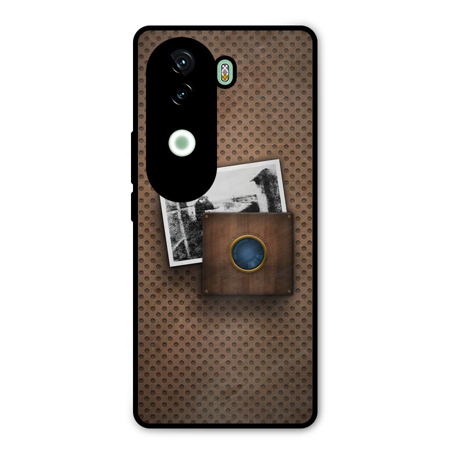 Vintage Wood Camera Metal Back Case for iQOO Z9s
