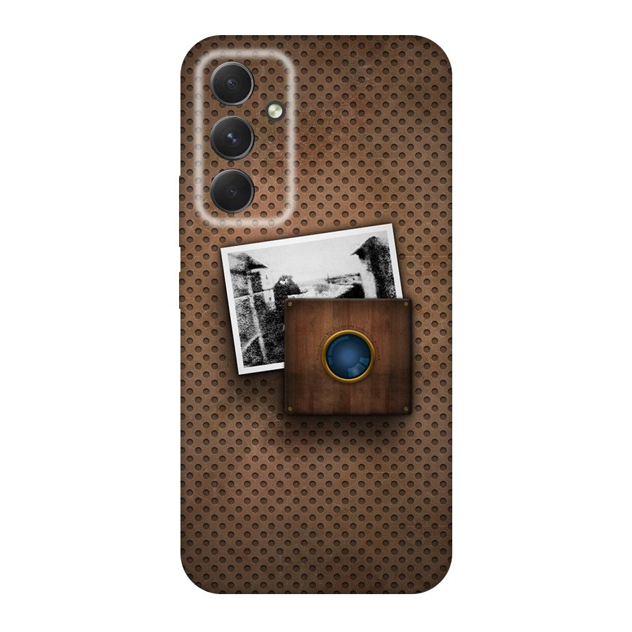 Vintage Wood Camera Original Polycarbonate Back Case for Galaxy A54