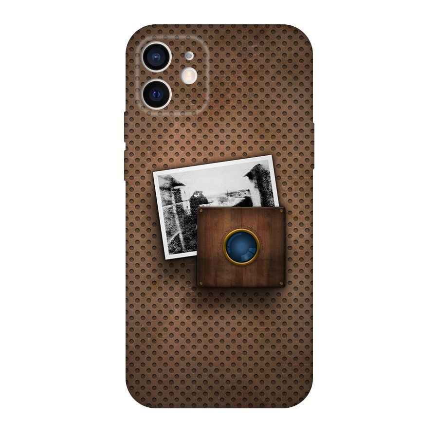 Vintage Wood Camera Original Polycarbonate Back Case for iPhone 12