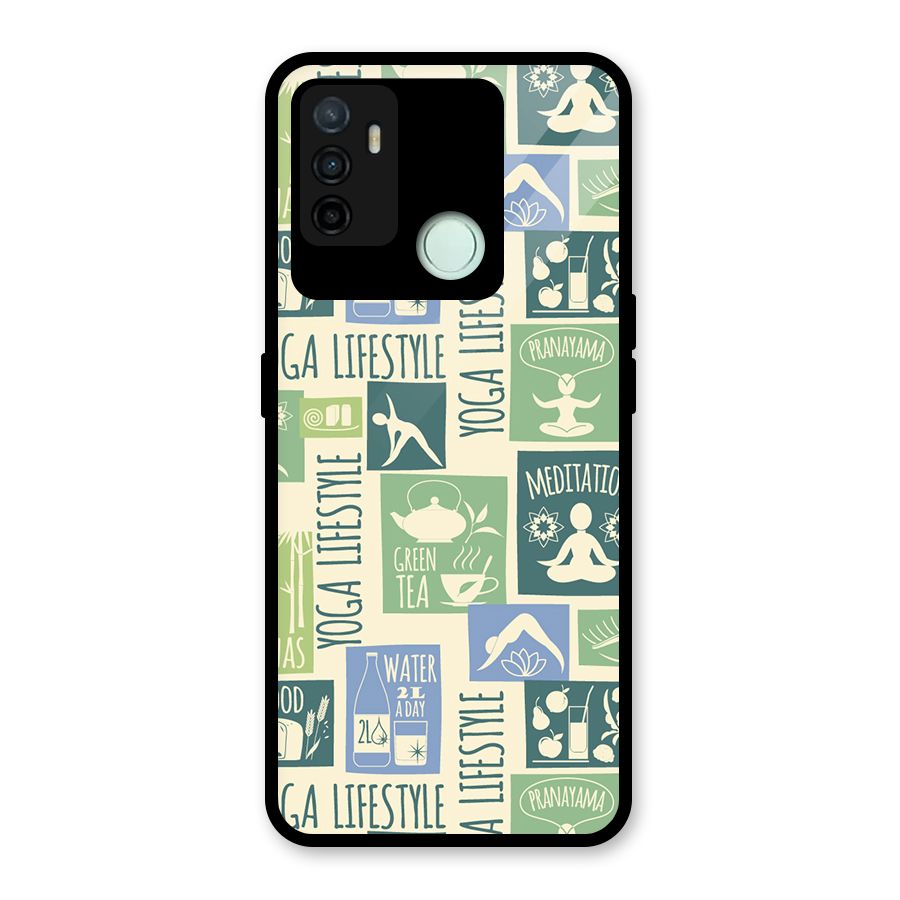 Vintage Yoga Lifestyle Glass Back Case for Oppo A53