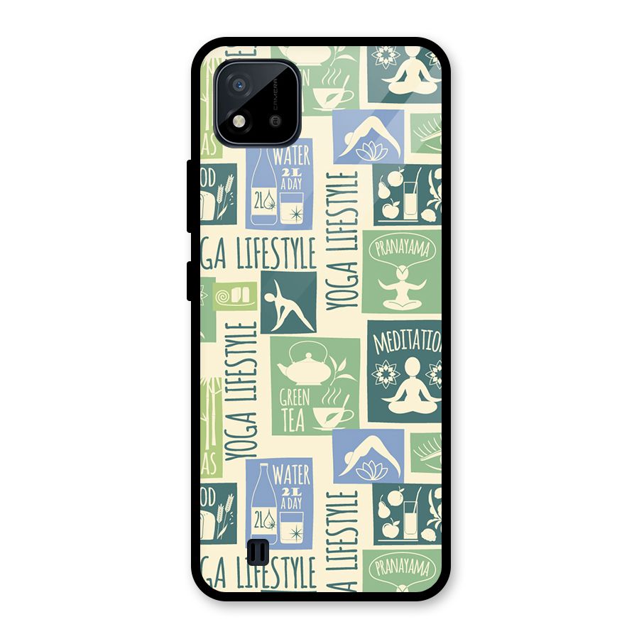 Vintage Yoga Lifestyle Glass Back Case for Realme C11 2021