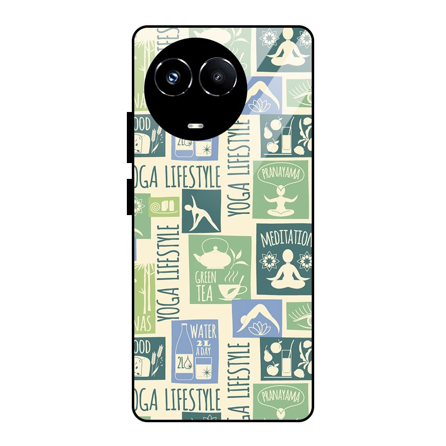 Vintage Yoga Lifestyle Glass Back Case for Realme Narzo 60X