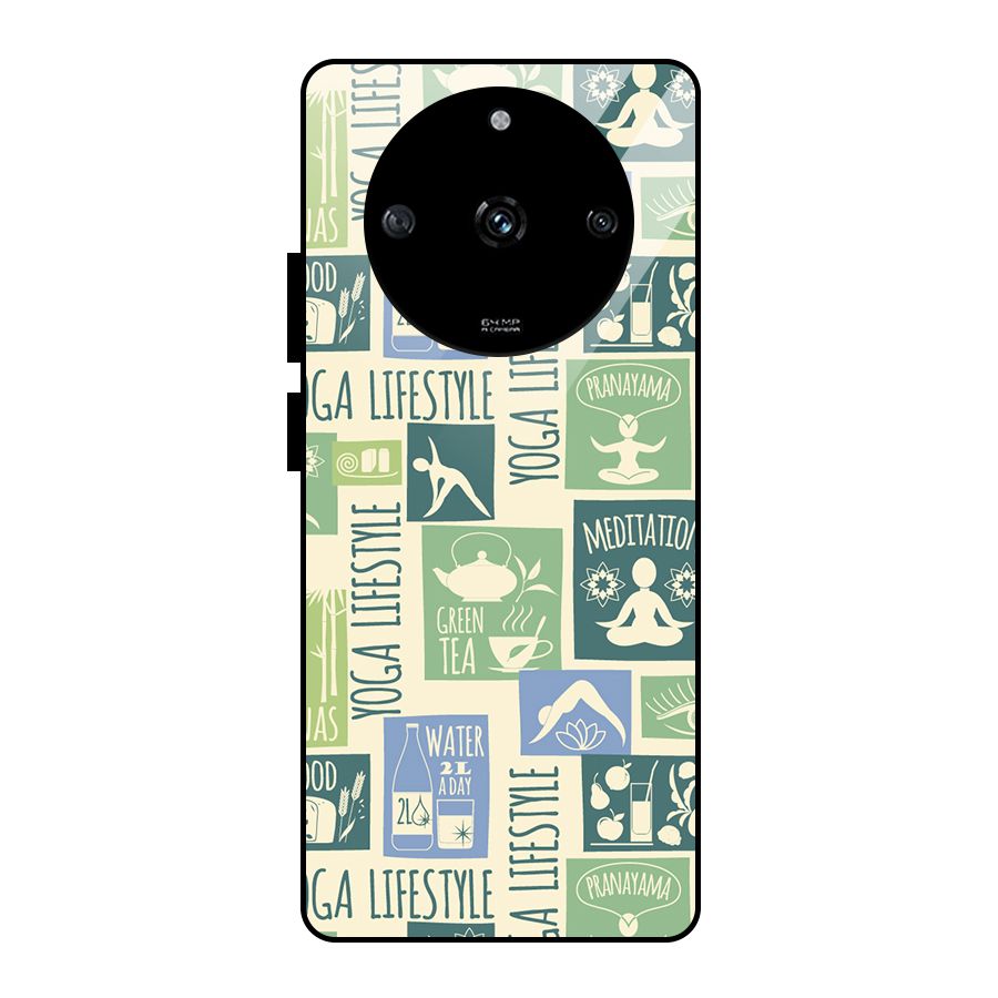 Vintage Yoga Lifestyle Glass Back Case for Realme Narzo 60 5G