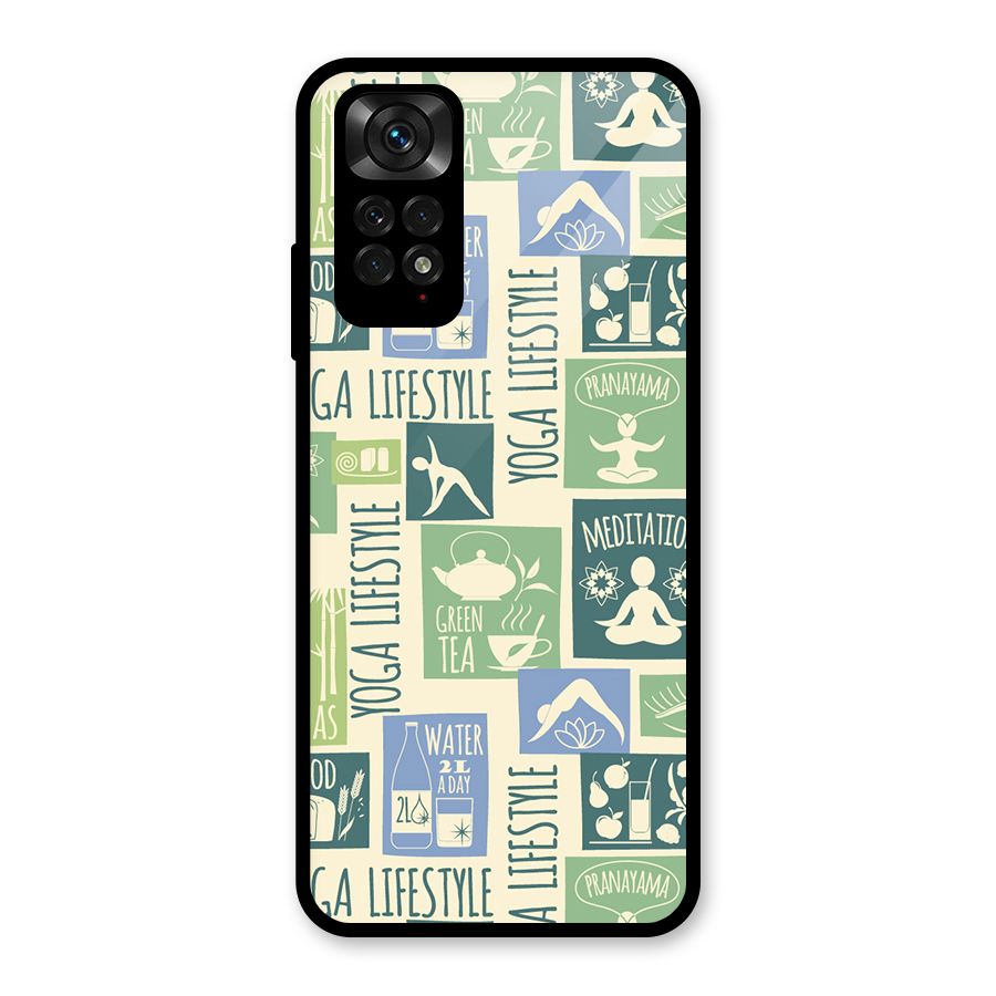 Vintage Yoga Lifestyle Glass Back Case for Redmi Note 11S