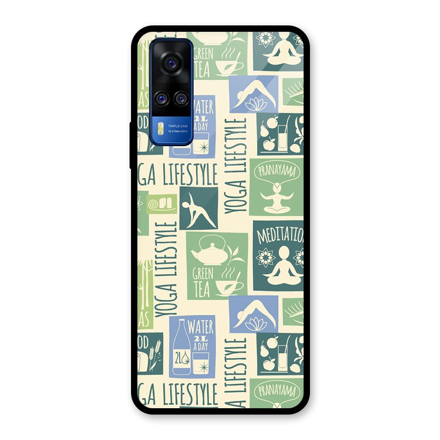 Vintage Yoga Lifestyle Glass Back Case for Vivo Y31