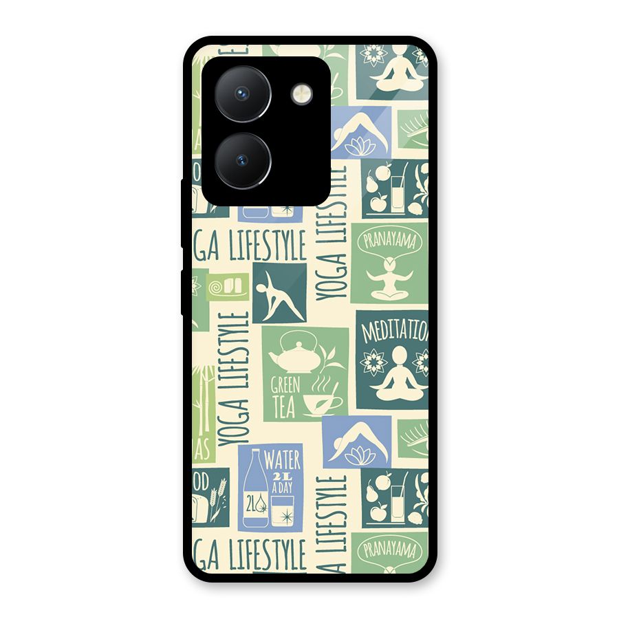 Vintage Yoga Lifestyle Glass Back Case for Vivo Y36