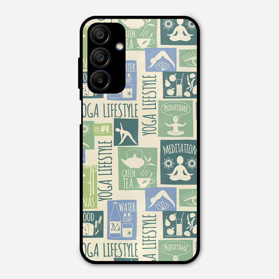 Vintage Yoga Lifestyle Metal Back Case for Galaxy A15 5G
