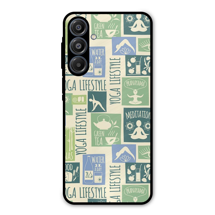 Vintage Yoga Lifestyle Metal Back Case for Galaxy A16 5G