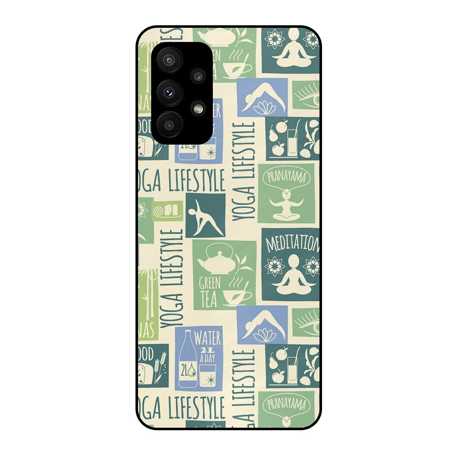 Vintage Yoga Lifestyle Metal Back Case for Galaxy A23