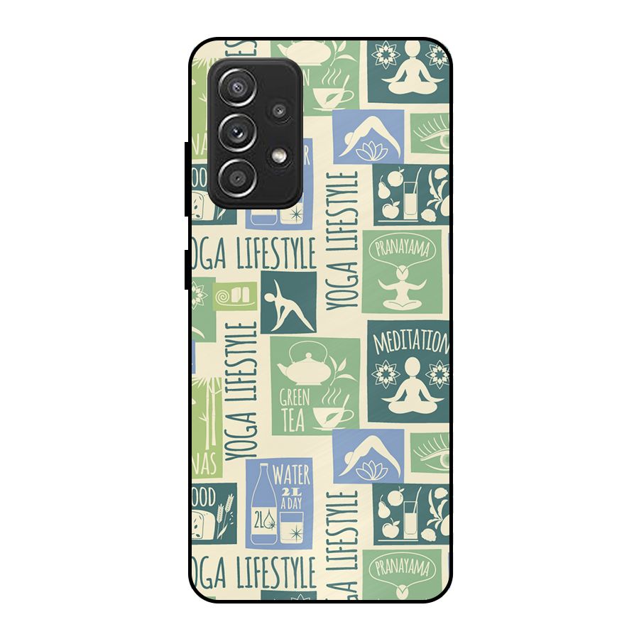 Vintage Yoga Lifestyle Metal Back Case for Galaxy A52