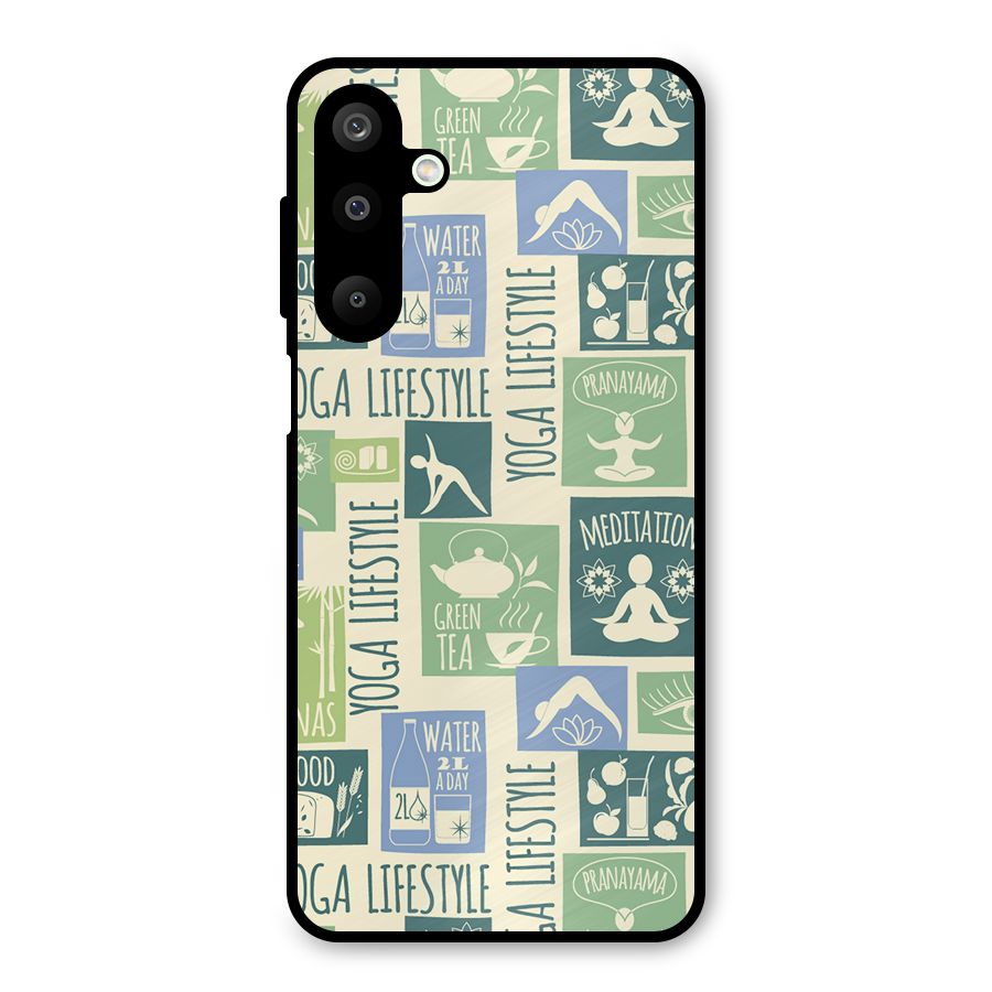 Vintage Yoga Lifestyle Metal Back Case for Galaxy M16