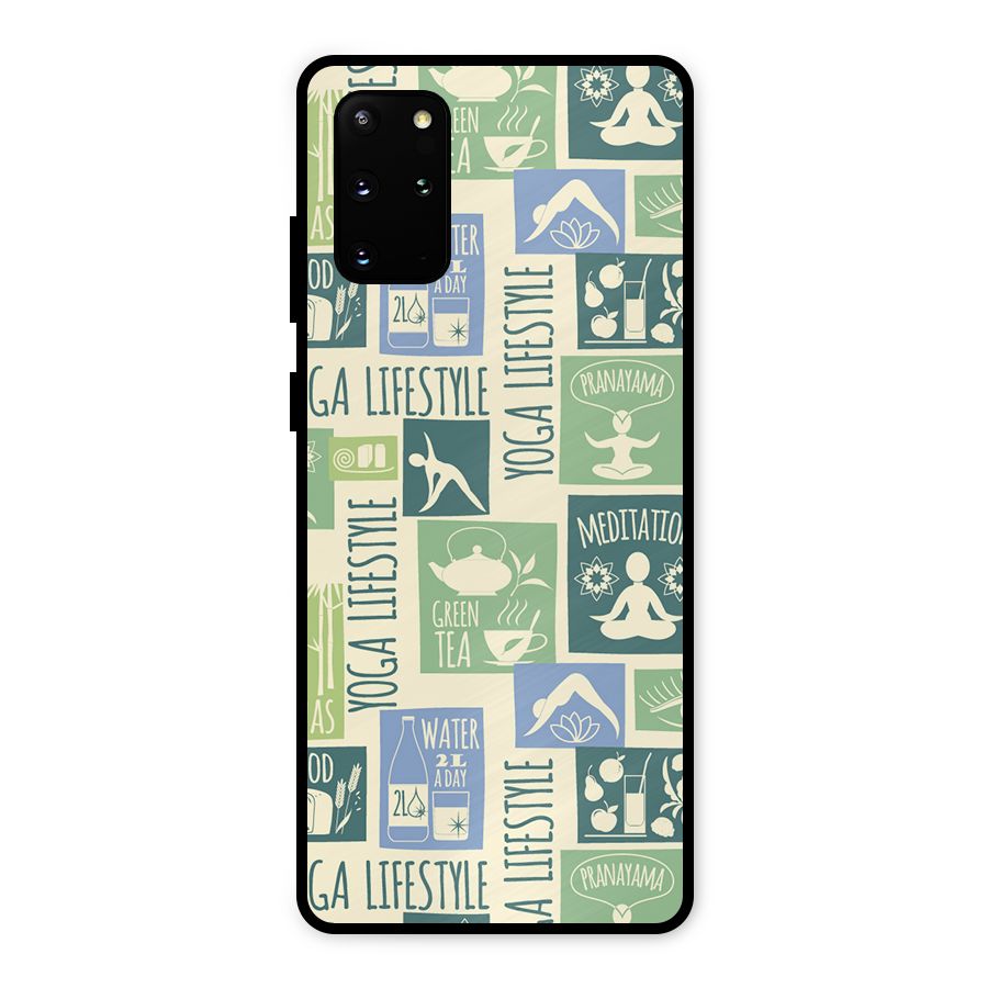 Vintage Yoga Lifestyle Metal Back Case for Galaxy S20 Plus