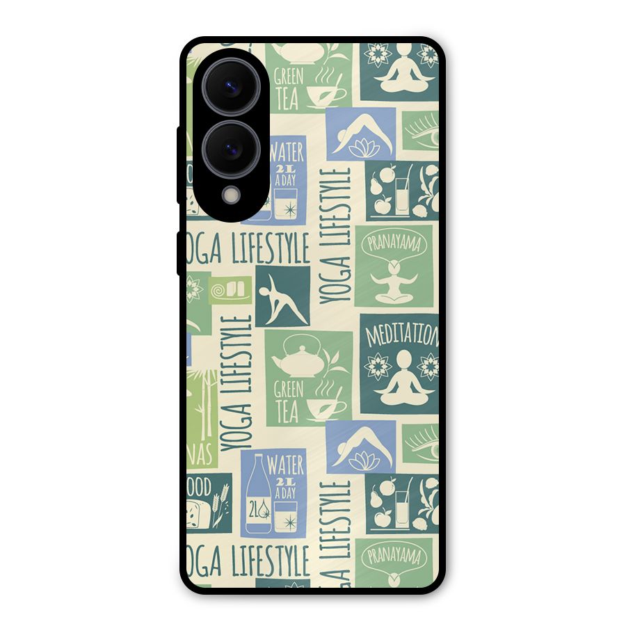 Vintage Yoga Lifestyle Metal Back Case for Galaxy S25 Edge