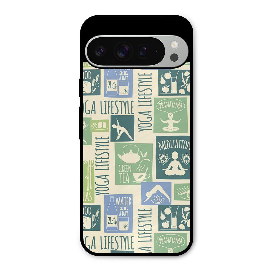 Vintage Yoga Lifestyle Metal Back Case for Google Pixel 9 Pro XL