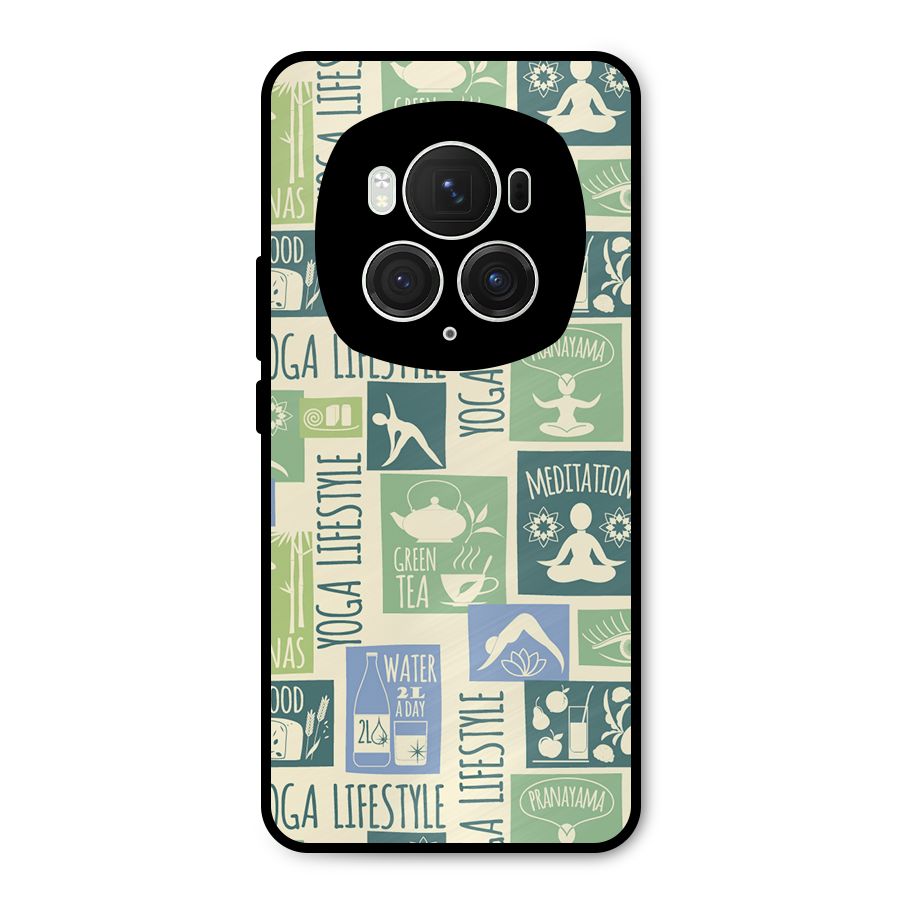 Vintage Yoga Lifestyle Metal Back Case for Honor Magic6 Pro