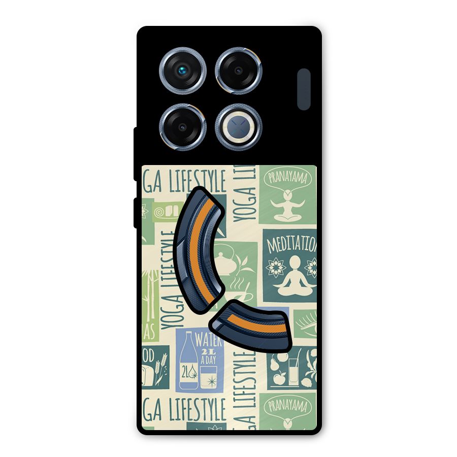 Vintage Yoga Lifestyle Metal Back Case for Infinix GT 20 Pro