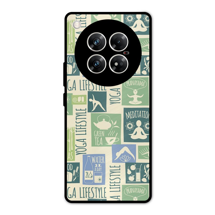 Vintage Yoga Lifestyle Metal Back Case for Infinix Zero 40 5G