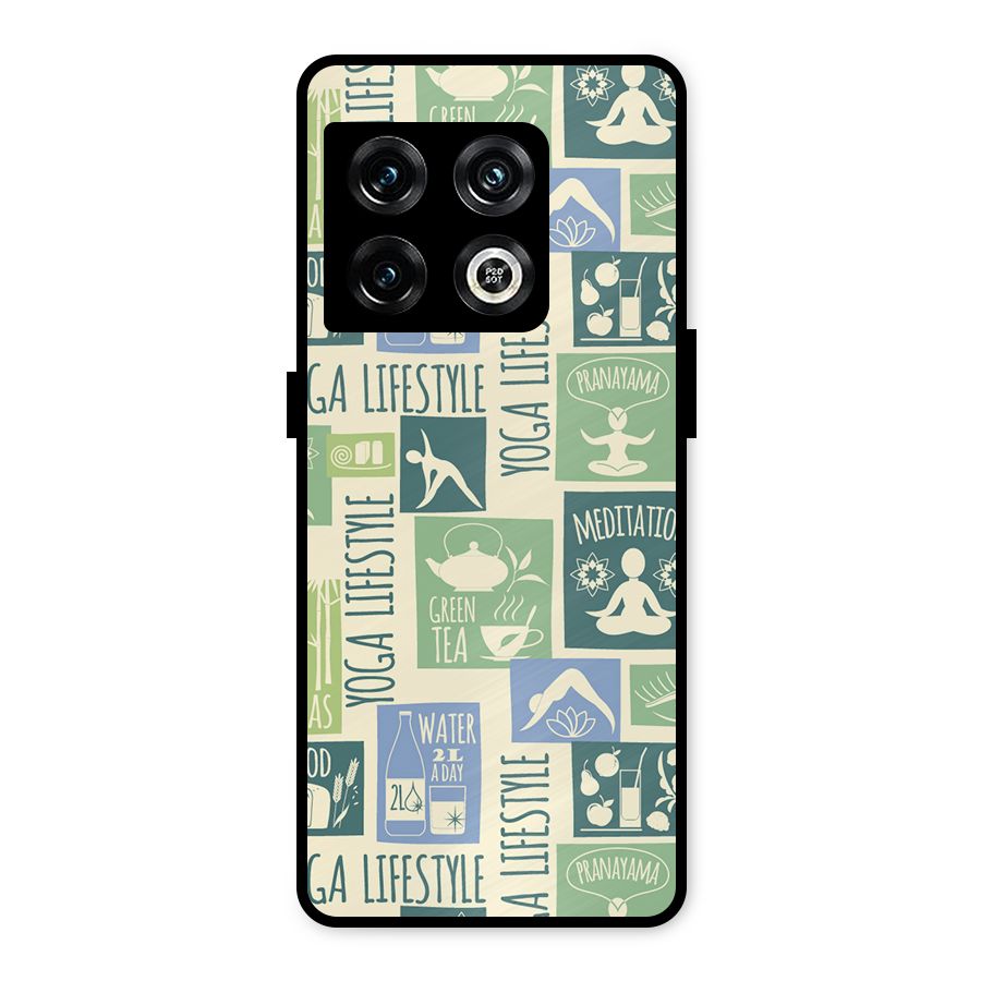 Vintage Yoga Lifestyle Metal Back Case for OnePlus 10 Pro 5G