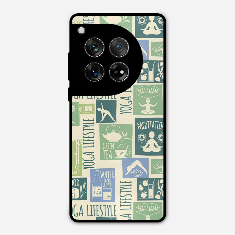 Vintage Yoga Lifestyle Metal Back Case for OnePlus 12