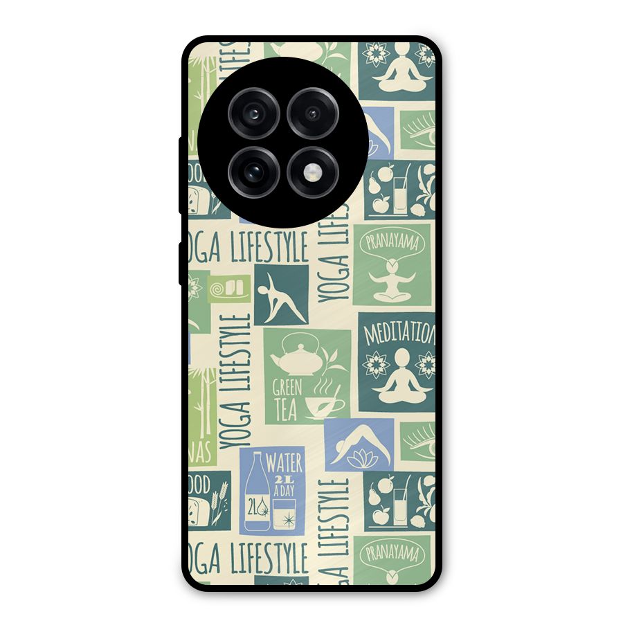 Vintage Yoga Lifestyle Metal Back Case for OnePlus 13R