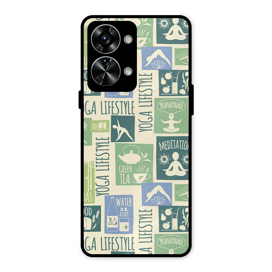 Vintage Yoga Lifestyle Metal Back Case for OnePlus Nord 2T