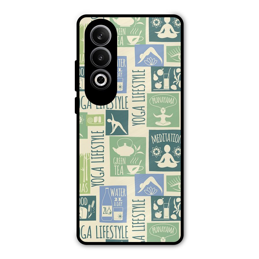 Vintage Yoga Lifestyle Metal Back Case for OnePlus Nord CE4