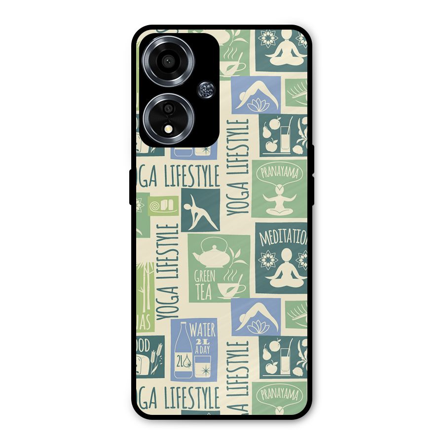 Vintage Yoga Lifestyle Metal Back Case for Oppo A59
