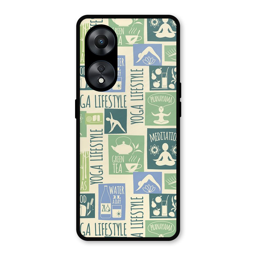 Vintage Yoga Lifestyle Metal Back Case for Oppo A78