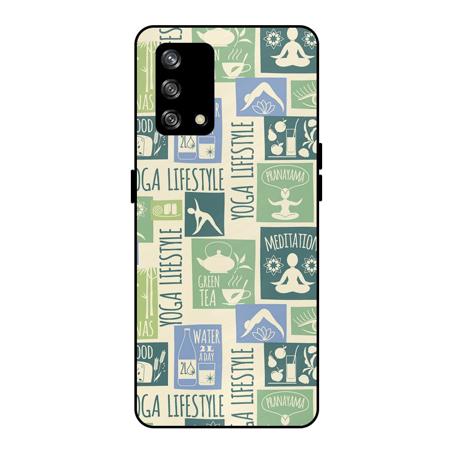 Vintage Yoga Lifestyle Metal Back Case for Oppo F19