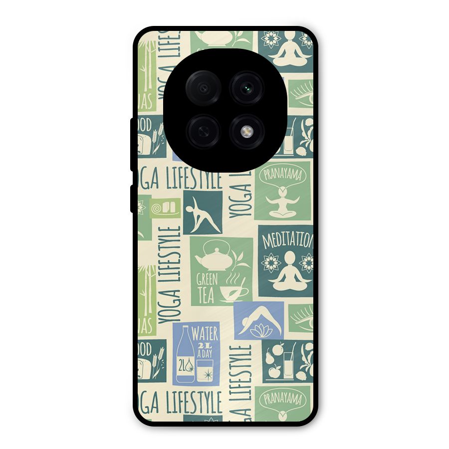 Vintage Yoga Lifestyle Metal Back Case for Oppo F29 Pro