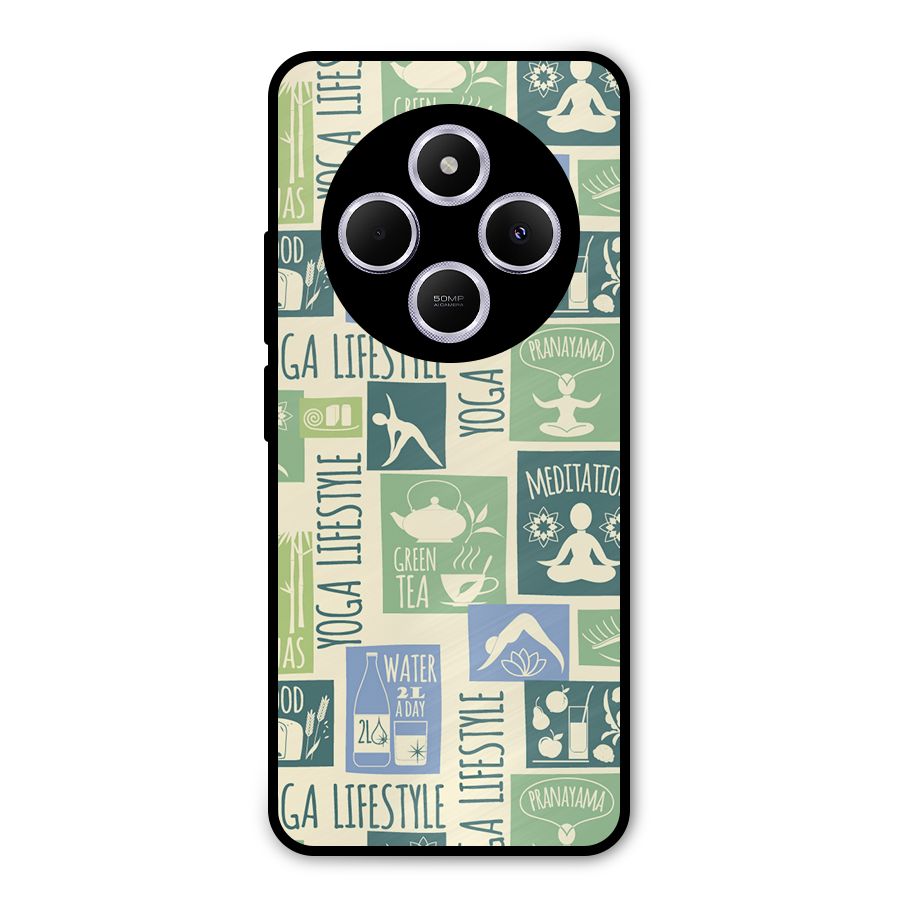 Vintage Yoga Lifestyle Metal Back Case for Poco M7