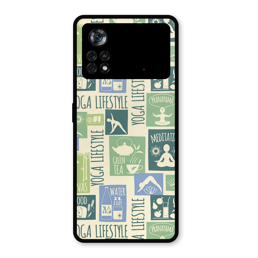 Vintage Yoga Lifestyle Metal Back Case for Poco X4 Pro 5G